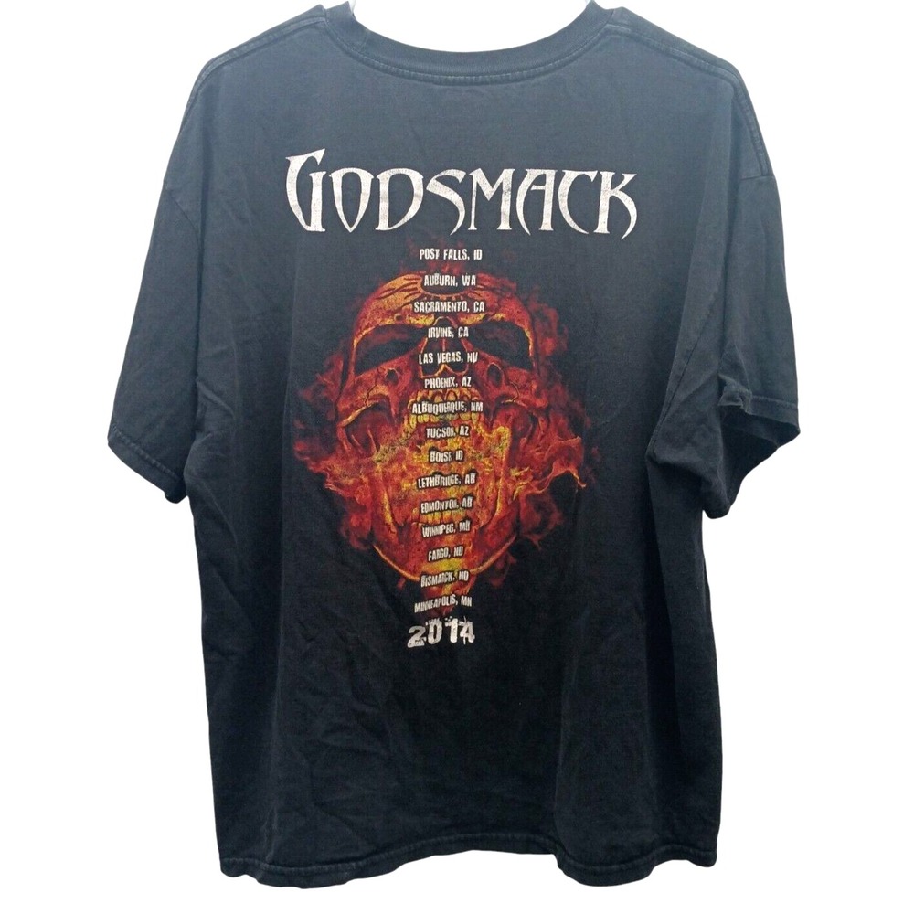 Godsmack West Coast‎ Concert Tour Men's Graphic T-Shirt Black XL 2014